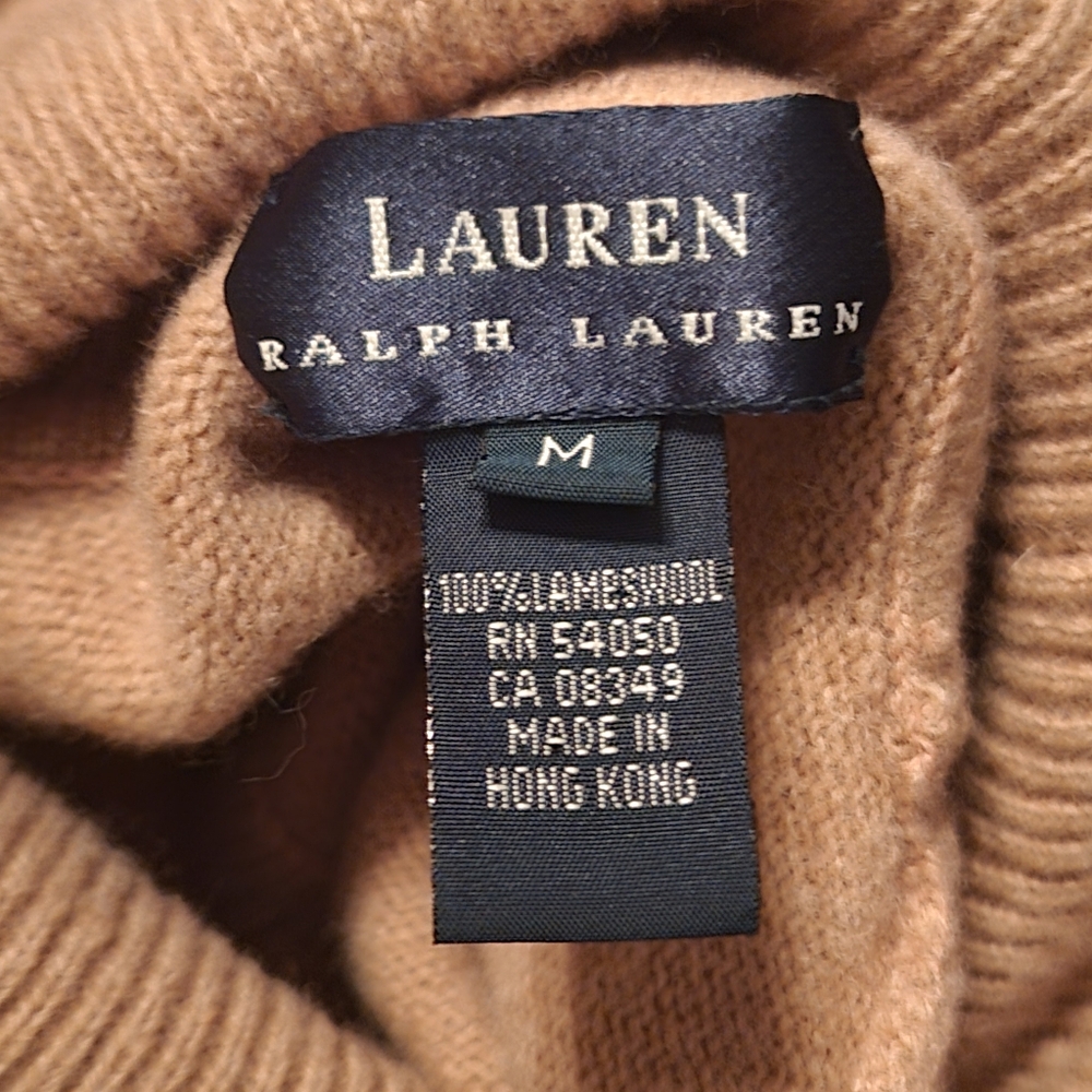 Vintage Ralph Lauren Equestrian Fox Hunt Lambswool Turtleneck Sweater Medium - Picture 12 of 16